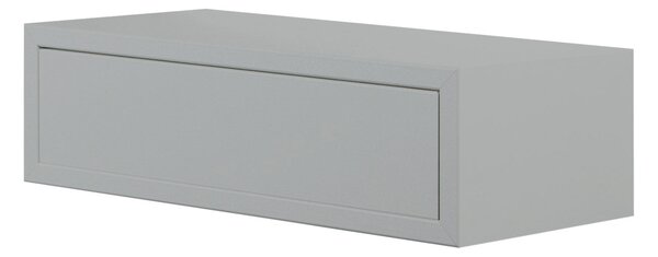 Mensola da Parete 1 Cassetto 45x13,4x20 cm in Fibra di Legno Lego Grigio