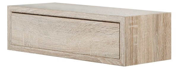 Mensola da Parete 1 Cassetto 45x13,4x20 cm in Fibra di Legno Lego Rovere Sagerau