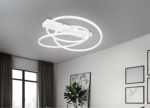 Plafoniera LED bianca dimmerabile 49x64 cm Darvin - Trio