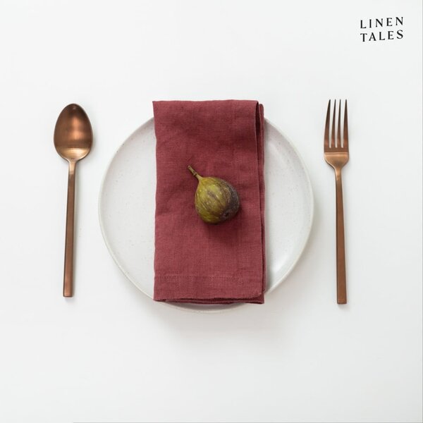 Set di tovaglioli in lino 2 pz 40x40 cm Marsala – Linen Tales