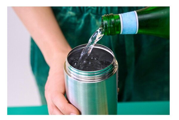 Bottiglia argentata/color salvia in acciaio inox 500 ml Vita – Mepal
