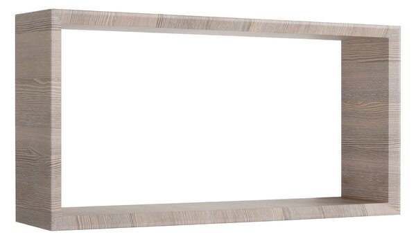 Mensola Cubo da Parete 70x35x15,5 cm in Fibra di Legno Artù Rovere Moka