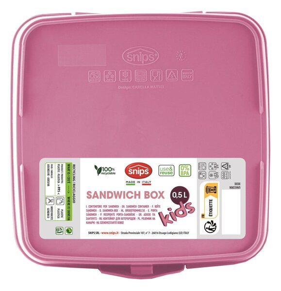Portapranzo per bambini rosa Unicorn – Snips