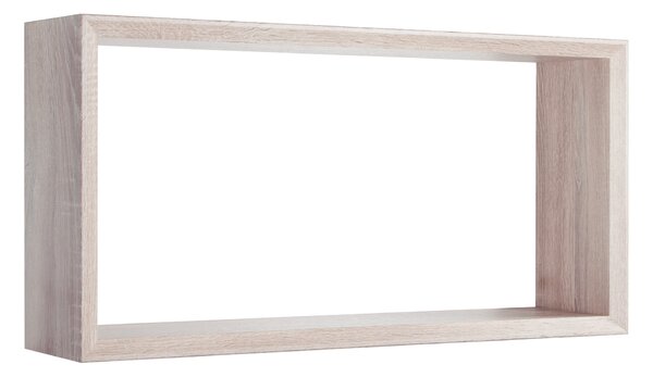 Mensola Cubo da Parete 70x35x15,5 cm in Fibra di Legno Artù Rovere Sagerau