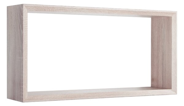 Mensola Cubo da Parete 70x35x15,5 cm in Fibra di Legno Artù Rovere Sagerau