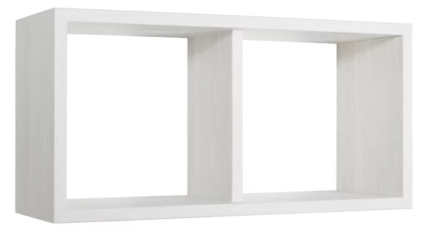 Mensola Rettangolare 2 Scomparti da Parete 70x30x23,7 cm in Fibra di Legno Morgana Maxi Rovere Sbiancato