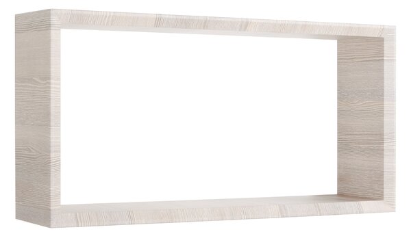 Mensola Cubo da Parete 70x35x15,5 cm in Fibra di Legno Artù Rovere Grigio