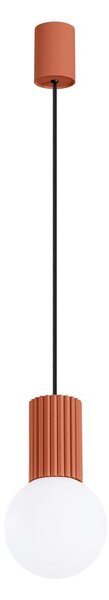 Lampadario arancione con paralume in vetro ø 12 cm Orbital – Sollux