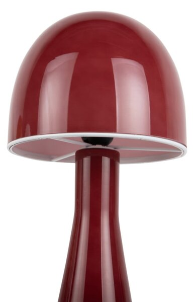 Lampada da tavolo rossa con paralume in vetro (altezza totale 45 cm) Bombin – Leitmotiv