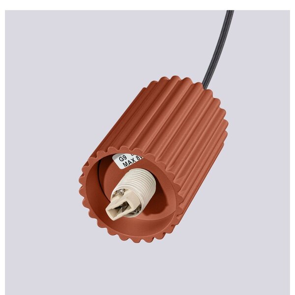 Lampadario arancione con paralume in vetro ø 12 cm Orbital – Sollux