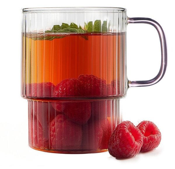 Tazze in set per cappuccino rosa in vetro 2 pz 350 ml Livio – Vialli Design