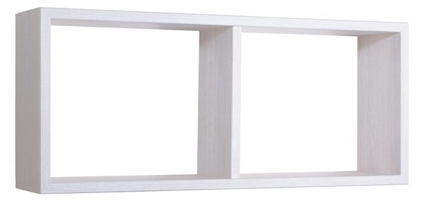 Mensola Rettangolare 2 Scomparti da Parete 70x30x15,5 cm in Fibra di Legno Morgana Rovere Imperiale