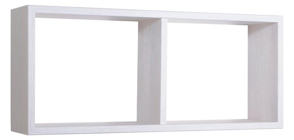 Mensola Rettangolare 2 Scomparti da Parete 70x30x15,5 cm in Fibra di Legno Morgana Rovere Imperiale