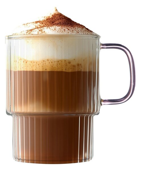 Tazze in set per cappuccino rosa in vetro 2 pz 350 ml Livio – Vialli Design
