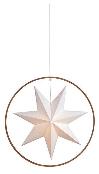 Decorazione luminosa bianca/marrone ø 50 cm Speranza – Markslöjd