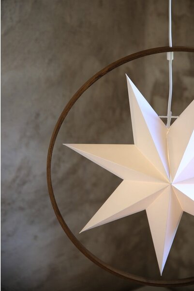 Decorazione luminosa bianca/marrone ø 50 cm Speranza – Markslöjd
