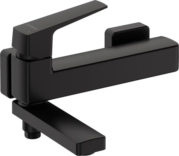 Wall-mounted bathtub mixer - with folding spout