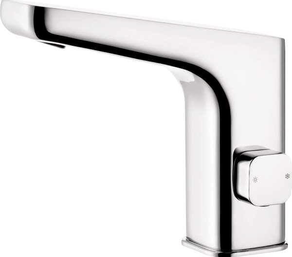 Touchless washbasin mixer with temperature control - 4xAA