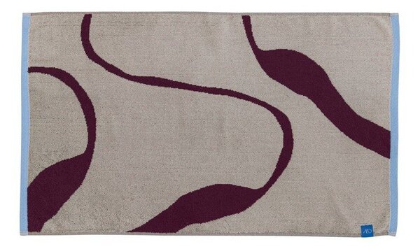 Tappetino per il bagno burgundy/greige in cotone organico per la doccia 50x80 cm Nova Arte – Mette Ditmer Denmark