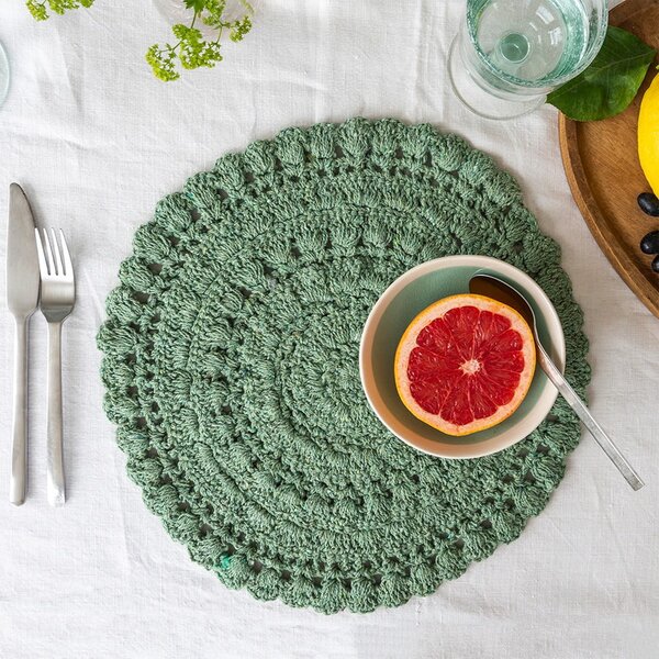 Tovaglietta in misto cotone ø 35 cm Crochet – Rex London