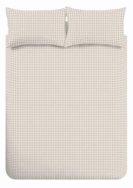 Set copripiumino e federa beige per letto singolo 135x200 cm Bamford Gingham Check – Catherine Lansfield