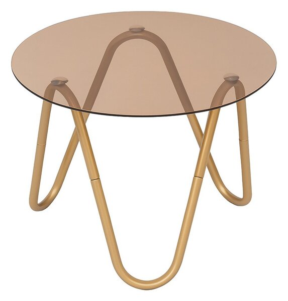 Tavolino rotondo con piano in vetro ø 50 cm Ventana Round – Leitmotiv