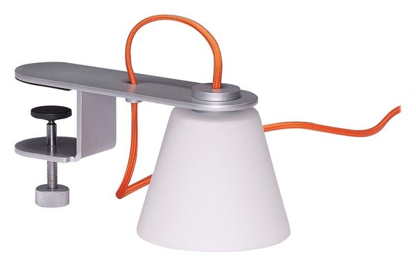 Lampada da tavolo grigia con paralume in vetro (altezza 23 cm) Lure - Hübsch