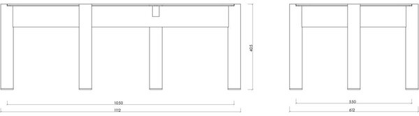 Tavolino da salotto burgundy con piano in vetro 55x105 cm Kob – noo.ma