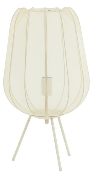 Lampada da tavolo color crema con paralume in tessuto (altezza totale 60 cm) Plumeria – Light & Living