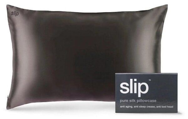 Federa per cuscino in seta 51x76 cm Charcoal – slip
