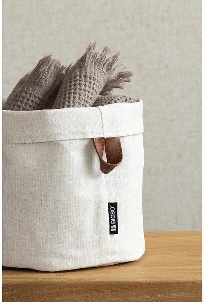 Cesto in tessuto ø 20x20 cm Soft Storage Round – Bigso