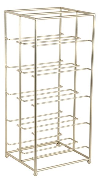 Portabottiglie dorato in metallo numero di bottiglie 10 25x57x22,5 cm Dual Floor – PT LIVING
