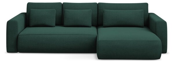 Divano angolare verde allungabile/con contenitore (con penisola a destra/con chaise lounge) Kapua – Makamii