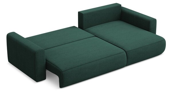 Divano angolare verde allungabile/con contenitore (con penisola a destra/con chaise lounge) Kapua – Makamii