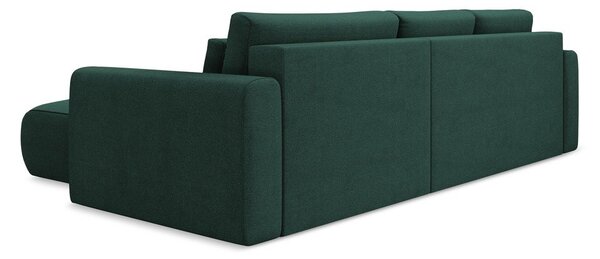 Divano angolare verde allungabile/con contenitore (con penisola a destra/con chaise lounge) Kapua – Makamii