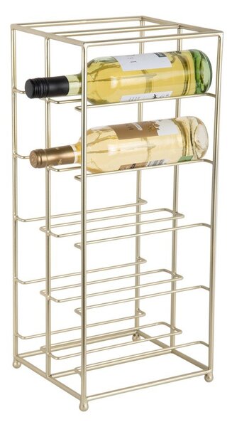 Portabottiglie dorato in metallo numero di bottiglie 10 25x57x22,5 cm Dual Floor – PT LIVING