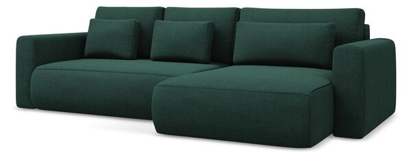Divano angolare verde allungabile/con contenitore (con penisola a destra/con chaise lounge) Kapua – Makamii