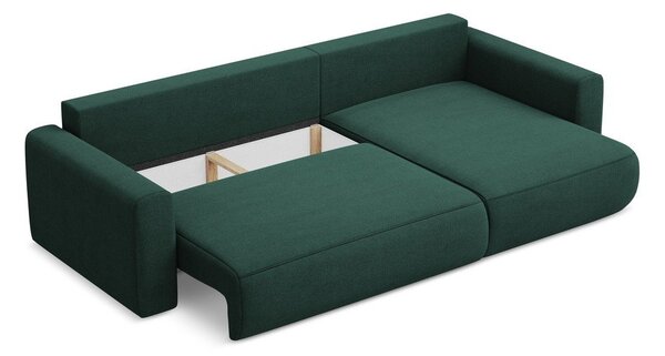 Divano angolare verde allungabile/con contenitore (con penisola a destra/con chaise lounge) Kapua – Makamii