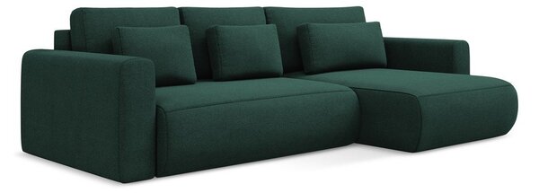 Divano angolare verde allungabile/con contenitore (con penisola a destra/con chaise lounge) Kapua – Makamii