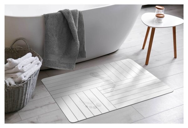 Tappetino per il bagno bianco 50x70 cm Malta – douceur d'intérieur