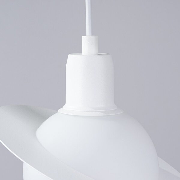 Lampadario per bambini bianco con paralume in vetro ø 20 cm Mab – Sollux