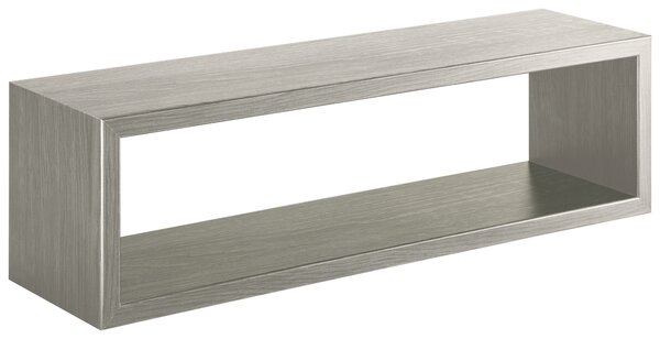 Mensola da Parete 60x18x15,5 cm in Fibra di Legno Regolo Rovere Grigio New