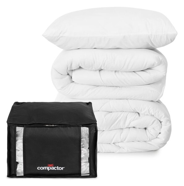 Set di organizer per vestiti sottovuoto/rinforzati in tessuto 2 pz 42x25x25 cm Black Edition – Compactor