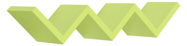 Mensola da Parete Libreria Zigzag 56x15,5 cm in Fibra di Legno Saetta Verde