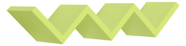 Mensola da Parete Libreria Zigzag 56x15,5 cm in Fibra di Legno Saetta Verde