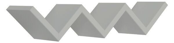 Mensola da Parete Libreria Zigzag 56x15,5 cm in Fibra di Legno Saetta Grigio Sasso