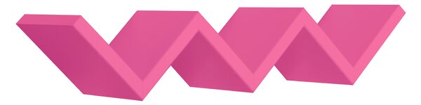 Mensola da Parete Libreria Zigzag 56x15,5 cm in Fibra di Legno Saetta Fuxia