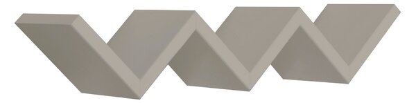 Mensola da Parete Libreria Zigzag 56x15,5 cm in Fibra di Legno Saetta Marrone Talpa