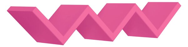 Mensola da Parete Libreria Zigzag 56x15,5 cm in Fibra di Legno Saetta Fuxia