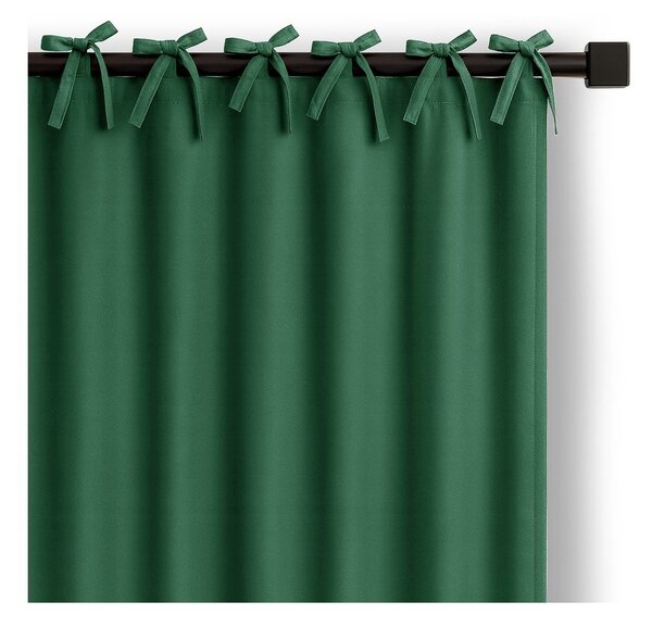 Tenda parzialmente oscurante verde scuro 140x250 cm Carli Tie – Restilo